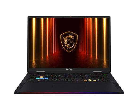 Лаптоп MSI Raider A18 HX A9WIG, NVIDIA GeForce RTX 5080 16GB GDDR7 1334 AI TOPS, AMD Ryzen 9 9955HX3D (16C/32T Up to 5.4 GHz, 128 MB L3), 18" 16:10 UHD+ (3840x2400), MiniLED, 120Hz, 64GB DDR5 2x32 Up to DDR5-5600, 2TB PCIe Gen4x4 SSD, Wi-Fi 7, Windows 11 