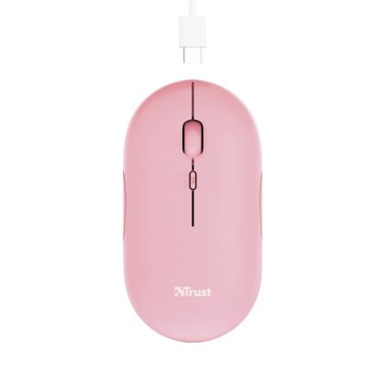 Мишка TRUST Puck Wireless & BT Rechargeable Mouse Pink