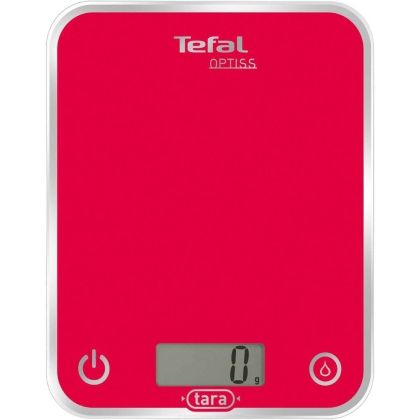 Везна Tefal BC5003V2, Optiss, Kitchen Scale, up to 5kg, Resolution 1g function Tara, Digital LCD display, Ultra slim glass, raspberry