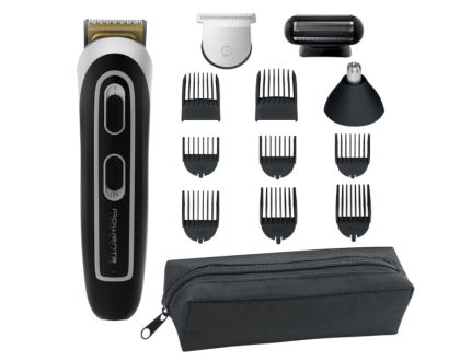 Машинка за подстригване Rowenta TN9140F4, Multistyler Trim & Style Easy, hair + beard + body + ear & nose, cordless, wet & dry, minimum cutting length 0.5mm, hair blade 42mm, 6 fix hair combs, hair cutting lengths 3, 6, 9, 12, mm, beard blade 32mm, 3 fix 