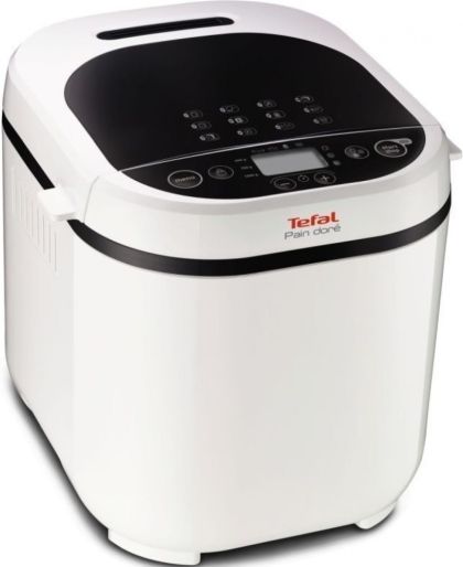 Хлебопекарна Tefal PF210138, Pain Dore, Breadmaker, 500/750/1 kg, 12 automatic programs, 720W, 3 Levels of crust roasting, LCD display, delayed start, white