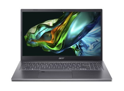 Лаптоп Acer Aspire 5, A515-58M-56WA, Intel Core i5-1335U (1.3GHz up to 4.60GHz, 12MB), 15.6" FHD IPS SlimBezel, 16 GB DDR5, 512GB PCIe NVMe SSD, Intel Iris Xe Graphics, Wifi 802.11AX, BT, HD Cam, KB Backlight, Fingerprint reader, Linux, Gray