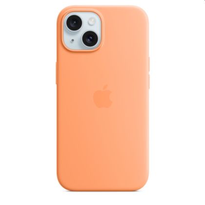 Калъф Apple iPhone 15 Silicone Case with MagSafe - Orange Sorbet