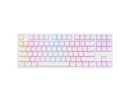 Клавиатура Genesis Gaming Keyboard Thor 404 TKL White RGB Backlight US Layout Yellow Switch