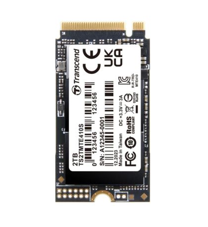 Твърд диск Transcend 2TB, M.2 2242, PCIe Gen4x4, NVMe, 3D TLC, DRAM-less