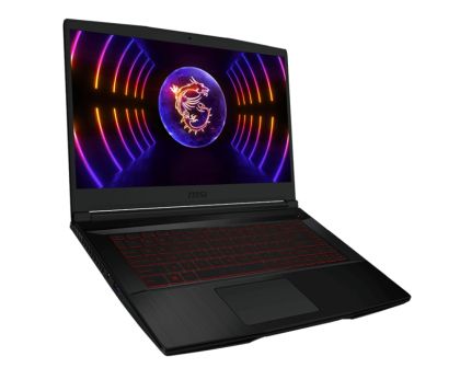 Лаптоп MSI Thin GF63 12UC, i7-12650H (10C/16T, 24 MB, up to 4.70 GHz), 15.6" FHD (1920x1080), 144Hz, IPS-Level, RTX 3050 4GB GDDR6 (Up to 1172.5MHz), 8GB DDR4 (3200MHz), 1TB NVMe SSD, Red Backlit Gaming KBD, NO OS, Black, 1.86 kg