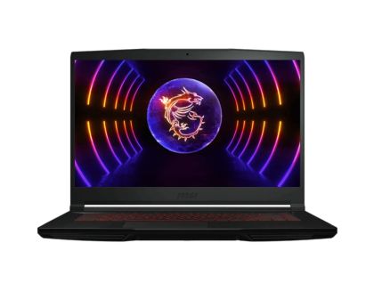 Лаптоп MSI Thin GF63 12VF, i7-12650H (10C/16T, 24 MB, up to 4.70 GHz), 15.6" FHD (1920x1080), 144Hz, IPS-Level,  RTX 4060 8GB GDDR6 (Up to 1470MHz), 16GB DDR4 (2x8, 3200MHz), 1TB NVMe SSD Gen4x4, Red Backlit Gaming KBD, NO OS, Black, 1.86 kg