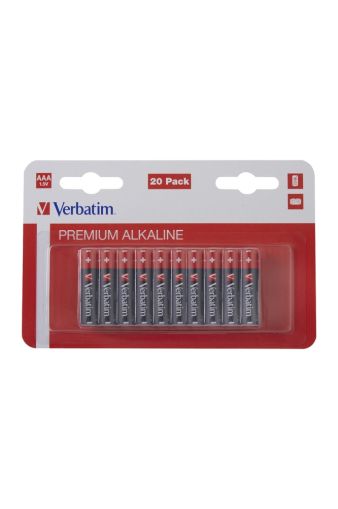 Батерия Verbatim ALKALINE BATTERY AAA 20 PACK (HANGCARD)