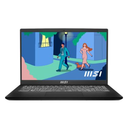 Лаптоп MSI Modern 15 B12MO, i7-1255U (10C/12T, up to 4.70 GHz, 12 MB), 15.6" FHD (1920x1080), IPS, Onboard DDR IV 16GB (3200MHz) , 512GB NVMe Gen3x4 SSD, Iris Xe Graphics , Intel WiFi 6, BT5.2, Single backlight KB(White), 3 cell 39.3Whr, 2Y, Classic Black