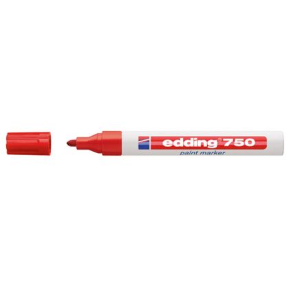 Paint маркер Edding 750 Объл връх 2-4 mm Червен