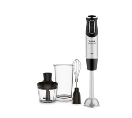 Пасатор Tefal HB656838, Handblender QuickChef, 1000 W, 3 in 1, 20 Speed+ turbo, Container 0.8 liters, 0.5 liters Mini Chopper, Whisk, black