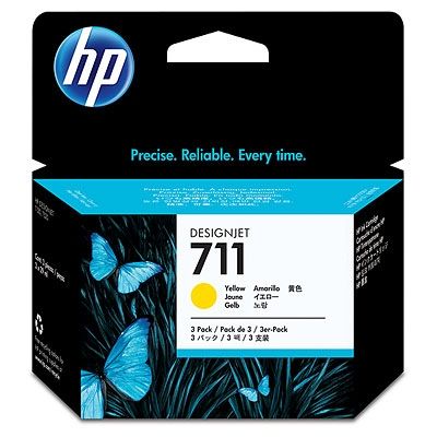 Консуматив HP 711 3-pack 29-ml Yellow Ink Cartridges