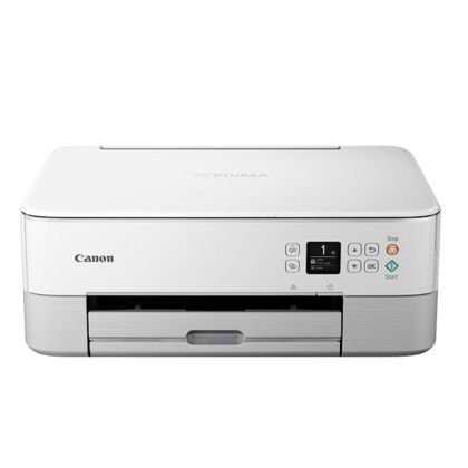 Мастилоструйно многофункционално устройство Canon PIXMA TS5351a All-In-One, White + Canon Photo Cube and Frame + PP-201 5x5” Photo Paper Plus Glossy II (40 sheets) - Creative Pack, Green