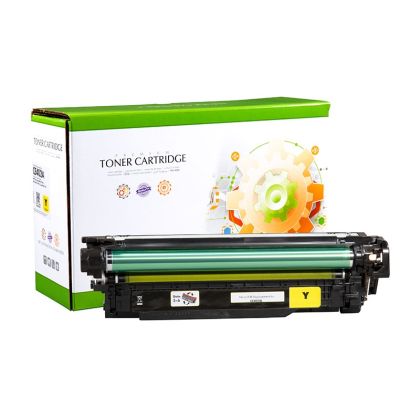 Тонер касета универсална Static Control Yellow HP no. 507A CE402A CRG-732Y SUPER PREMIUM Съвместим консуматив, стандартен капацитет 7 000 стр.