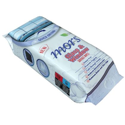 Мокри кърпи Mors Glass & Window, 60 бр. в плик