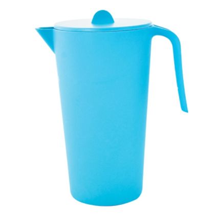 Еко кана от бамбук с капак 1.5 l Син