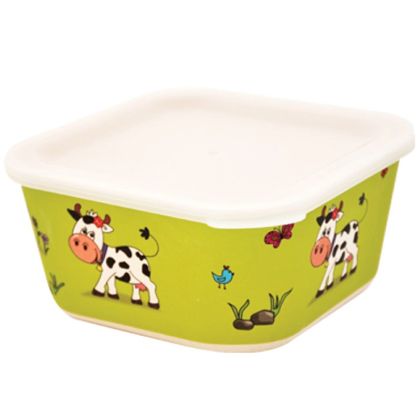 Еко кутия от бамбук за храна Крава L