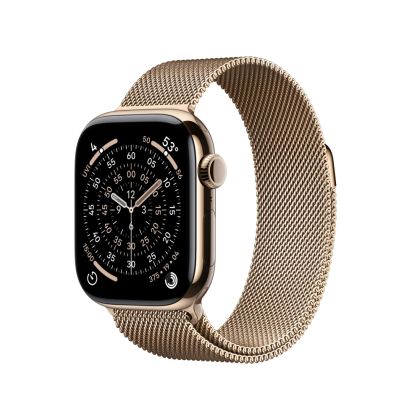 Часовник Apple Watch S11 Cellular 42mm Gold Titanium Case with Gold Milanese Loop