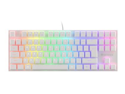 Клавиатура Genesis Gaming Keyboard Thor 303 TKL White RGB Backlight US Layout Brown Switch