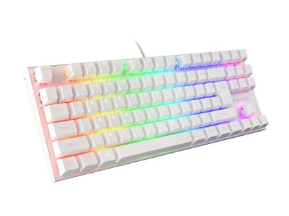 Клавиатура Genesis Gaming Keyboard Thor 303 TKL White RGB Backlight US Layout Brown Switch