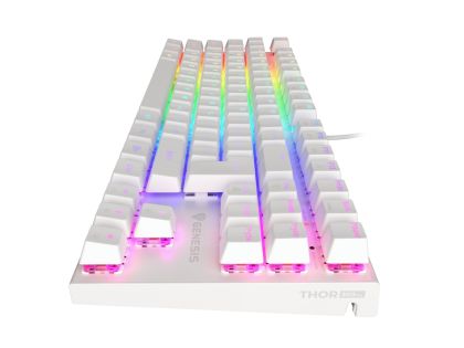 Клавиатура Genesis Gaming Keyboard Thor 303 TKL White RGB Backlight US Layout Brown Switch