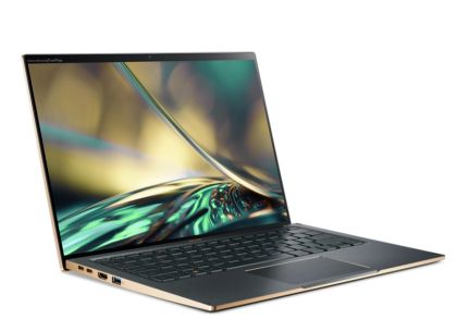 Лаптоп Acer Swift 5, SF514-56T-70F5, Core i7-1260P (up to 4.7GHz, 18MB), 14" 2.5K (2560 x 1440) IPS touch, 16GB LPDDR5, 1024GB PCIe SSD, Intel UMA, WIFI 6E BT 5.0 INTEL Killer CNVi, Backlit KB, FPR, Win 11 Home, Steam Blue+Acer 7in1 Type C dongle