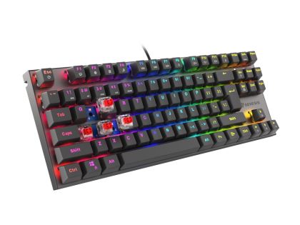 Клавиатура Genesis Mechanical Gaming Keyboard Thor 303 TKL RGB Backlight Red Switch US Layout Black