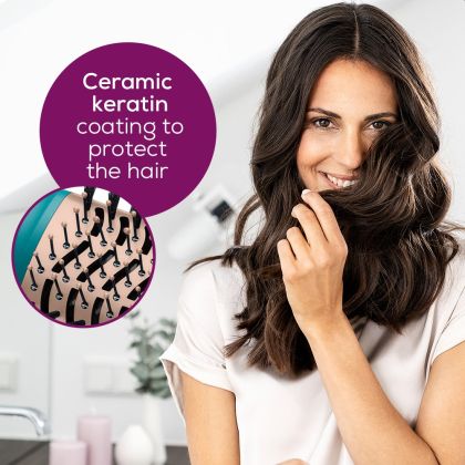 Електрическа четка за коса Beurer HC 45 Ocean 2-in-1 volumising hair dryer brush,  ionic function, caremic coating, 1000W, 2 heat and blower settings incl. cold air function