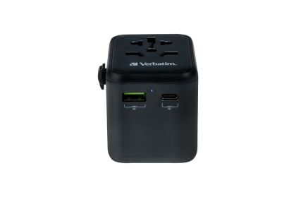 Адаптер Verbatim UTA-02 Universal Travel Adapter with 1 x USB-C PD 20W / 1 x USB-A QC 3.0