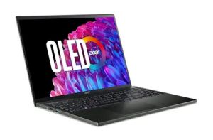 Лаптоп Acer Swift Edge SFE16-44-R72Z, AMD Ryzen 7 8840U with Personal AI(up to 5.1GHz, 16MB), 16" 3.2K OLED 120Hz, WQXGA+(3200x2000), 32GB LPDDR5, 1024GB PCIe NVMe SSD, AMD Radeon, Micro SD reader, QHD cam+mic, FPR, WiFi 6E, BT, KB Backlit, Win 11 Home, B