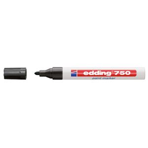 Paint маркер Edding 750 Объл връх 2-4 mm Черен