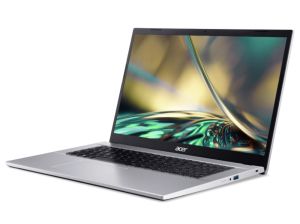 Лаптоп Acer Aspire 3, A317-54-32TL, Core i3 1215U, (up to 4.40Ghz, 10MB), 17.3" FHD (1920x1080) IPS SlimBezel AG, 1*8GB DDR4, 512GB SSD PCIe, Intel UMA Graphics,Cam&Mic, 802.11ac + BT, No OS, Silver+Acer Wireless Slim Mouse M502 WWCB, Mist green (Retail p