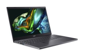 Лаптоп Acer Aspire 5, A515-58P-36JU, Intel Core i3-1315U (3.3GHz up to 4.50GHz, 10MB), 15.6" FHD (1920 x 1080) IPS SlimBezel, 16 GB LPDDR5, 512GB PCIe NVMe SSD, Intel UMA, Wifi 802.11AX, BT, HD Cam+mic, No OS, Gray+Acer Wireless Slim Mouse M502 WWCB, Mist