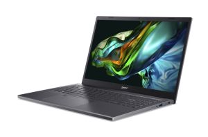 Лаптоп Acer Aspire 5, A515-58P-36JU, Intel Core i3-1315U (3.3GHz up to 4.50GHz, 10MB), 15.6" FHD (1920 x 1080) IPS SlimBezel, 16 GB LPDDR5, 512GB PCIe NVMe SSD, Intel UMA, Wifi 802.11AX, BT, HD Cam+mic, No OS, Gray+Acer Wireless Slim Mouse M502 WWCB, Mist