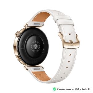 Часовник Huawei Watch GT5 Jana-B19L, 1.32", Amoled 466x466 PPI 352, , BT5.2 BLE/BR/EDR, 5ATM, 524mAh, Screenshot sharing, support message input, message notifications, Battery life up to 7 days, Compatible with iOS and Android devices, White Leather