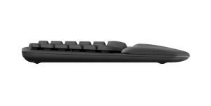 Клавиатура Logitech Wave Keys wireless ergonomic keyboard - GRAPHITE - US INT`L - 2.4GHZ/BT - N/A - INTNL-973 - UNIVERSAL