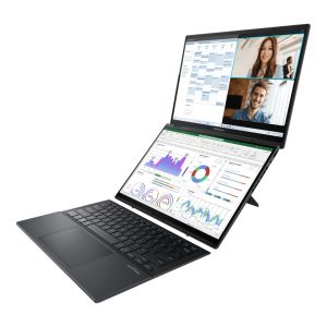 Лаптоп Asus ZenBook Duo 14 UX8406MA-PZ346X, Screen Pad Plus, Intel ULTRA 7 155H ,14" OLED, WQXGA+ ( 2880X1800 ) 16:10Touch, 32GB LPDDR5X (on bd), 1TB SSD, Soft Keyboard, Windows11 Pro,GREY