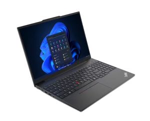 Лаптоп Lenovo ThinkPad E16 G2 Intel Core Ultra 7 155H (up to 4.8GHz, 24MB), 16GB DDR5-5600, 1TB SSD, 16" WUXGA (1920x1200) IPS AG, Intel Arc Graphics, FHD&IR Cam, Backlit KB, Black, WLAN, BT, 3cell, FPR, DOS, 3Y Onsite