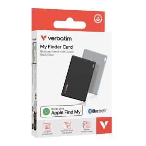 Проследяващо устройство Verbatim MYFCR-02BS My Finder Card Bluetooth Item Finder 2 pack Black/Silver