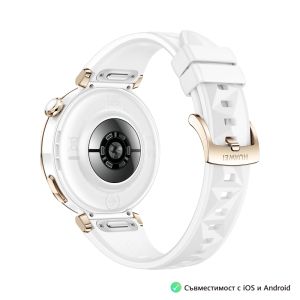 Часовник Huawei Watch GT5 Pro Jana-B29F, 1.32" Amoled 466x466, PPI 352, BT5.2, BLE/BR/EDR, 323mAh, 40-meter free diving, HUAWEI TruSense System, ECG analysis, Battery life up to 7 days, Compatible with iOS and Android devices, White Fluoroelastomer