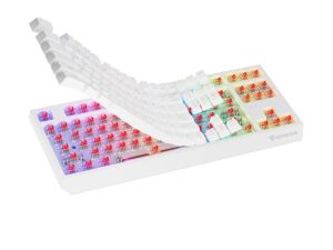 Клавиатура Genesis Gaming Keyboard Thor 230 TKL Wireless US White RGB Mechanical Outemu Red