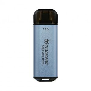 Твърд диск Transcend 1TB, USB External SSD, ESD300C, USB 10Gbps, Type C, Sky Blue