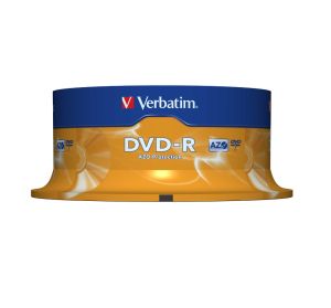 Медия Verbatim DVD-R AZO 4.7GB 16X MATT SILVER SURFACE (25 PACK)