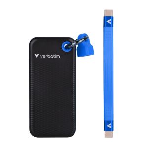 Твърд диск Verbatim Pocket SSD USB 3.2 Gen 2 1TB Black/Blue