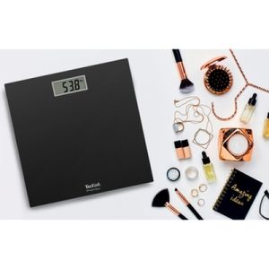 Везна Tefal PP1400V0, Premiss Black, glass platform (30x30x2cm), 150kg /100 g, display (65x28mm), 1 battery CR 2032