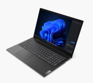 Лаптоп Lenovo V15 G5 IRL Intel Core 3 100U (up to  4.7GHz, 10MB), 8GB DDR5-5200, 256GB SSD, 15.6" FHD (1920x1080) TN, AG, Intel Graphics, HD 720p Cam, WLAN, BT, DOS, 3Y CCI