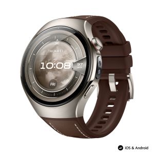 Часовник Huawei Watch 5, Rates-L29L, Brown + Huawei FreeBuds 6i White
