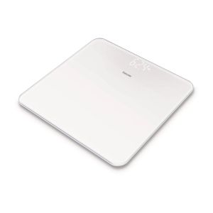 Везна Beurer GS 225 White Glass bathroom scale, Magic LED display; Automatic switch-off, overload indicator; height 2.7 cm; 180 kg / 100 g  5 years warranty; White