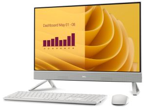 Настолен компютър - всичко в едно Dell 27 All-in-One EC27250, Intel Core 7 150U(12MB cache, 10 cores, up to 5.4 GHz), 27" FHD (1920x1080) Touch  WVA, 16GB, 2x8GB, DDR5, 5200 MT/s, 1TB M.2 PCIe SSD, GeForce MX570A with 2GB GDDR6, Triangle Stand, 5MP IR Til