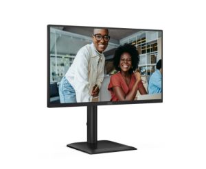 Монитор AOC 24E4U, 23.8" IPS WLED, 1920x1080@120Hz, 4ms GtG, 300cd m/2, 1500:1, 20M:1 DCR, Adaptive Sync, FlickerFree, Anti Blue Light, 2Wx2, Tilt, Height Adjust, Pivot, Swivel, D-SUB, HDMI, USB Hub